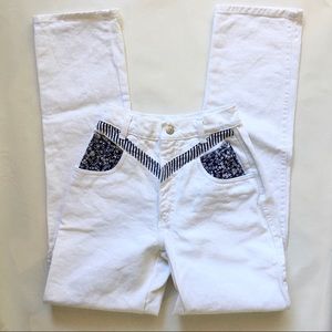 Vintage Roper high waist white prairie patchwork